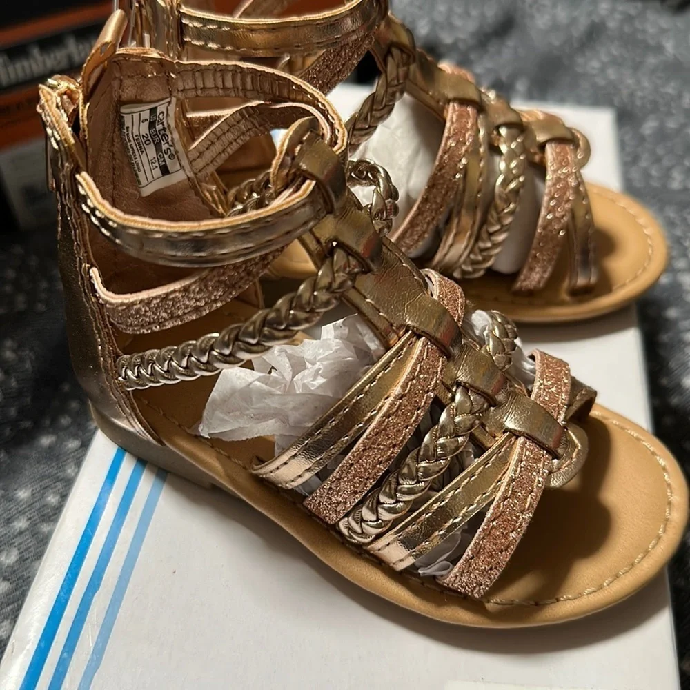 Rose Gold Toddler Sandals Fenna sz 5M New